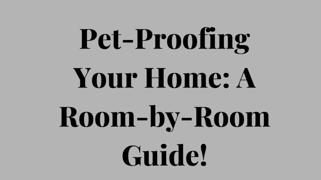 Pet-Proofing Your Home
