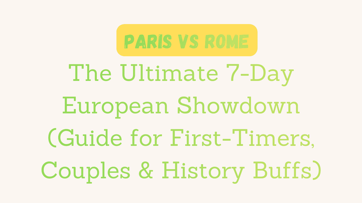 Paris vs Rome