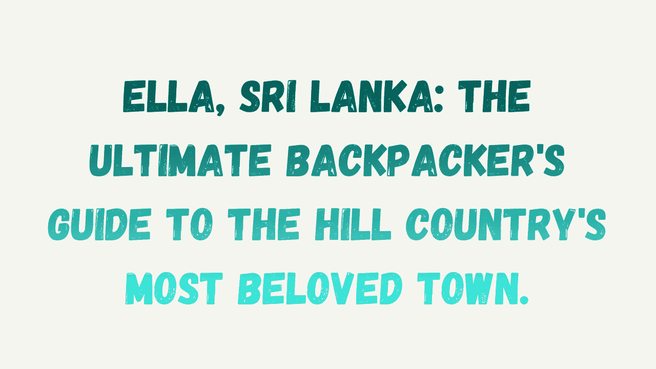 Ella Sri Lanka