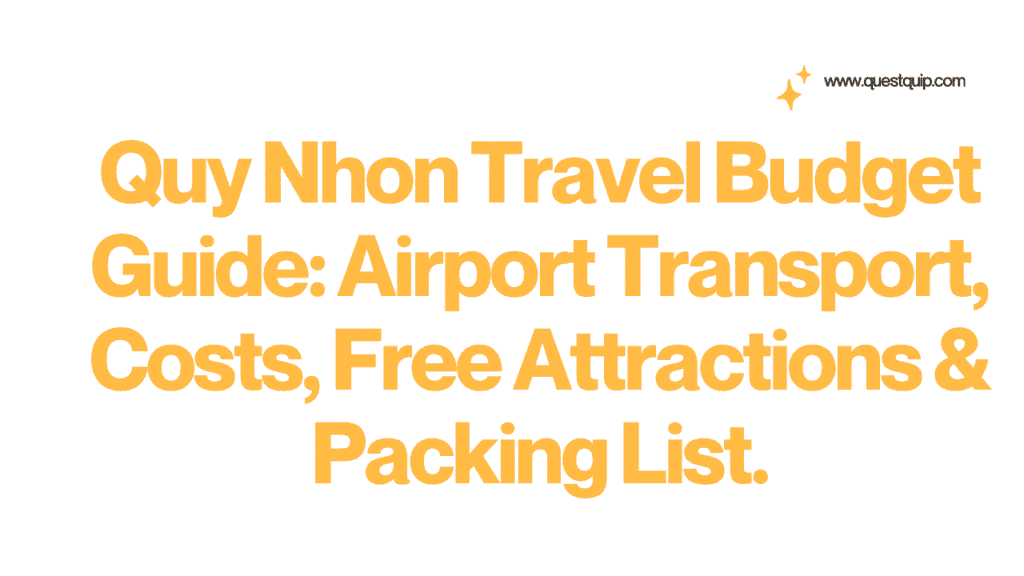 Quy Nhon Travel Budget