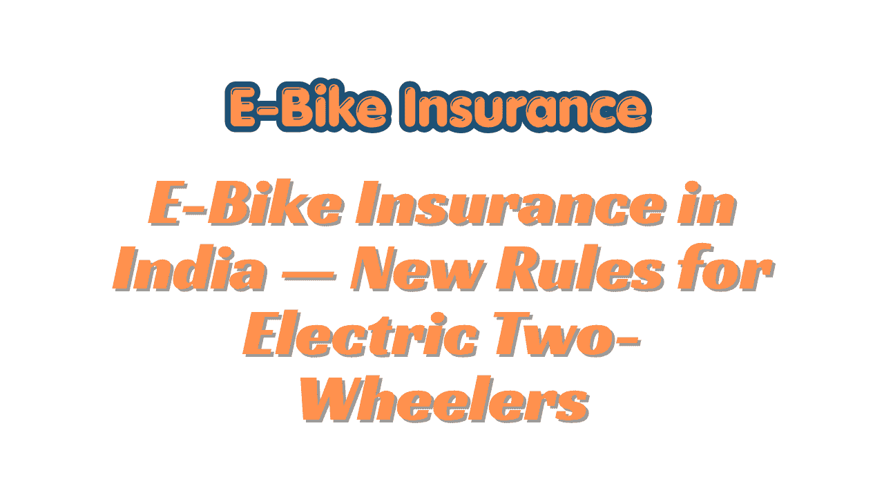 E-Bike Insurance