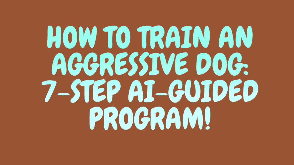 How to Train an Aggressive Dog